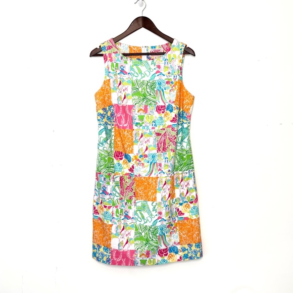 Rare Lilly Pulitzer Carson’s Grandstand Patchwork Krista Dress 2009 Size 10 - Picture 1 of 7